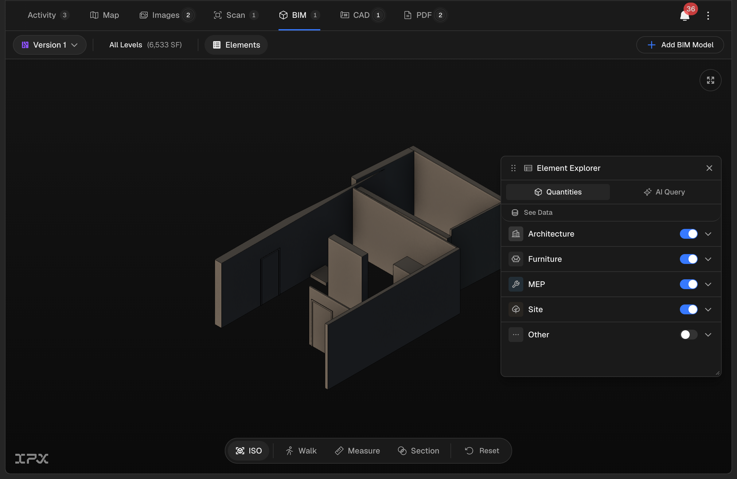 Explore the BIM model