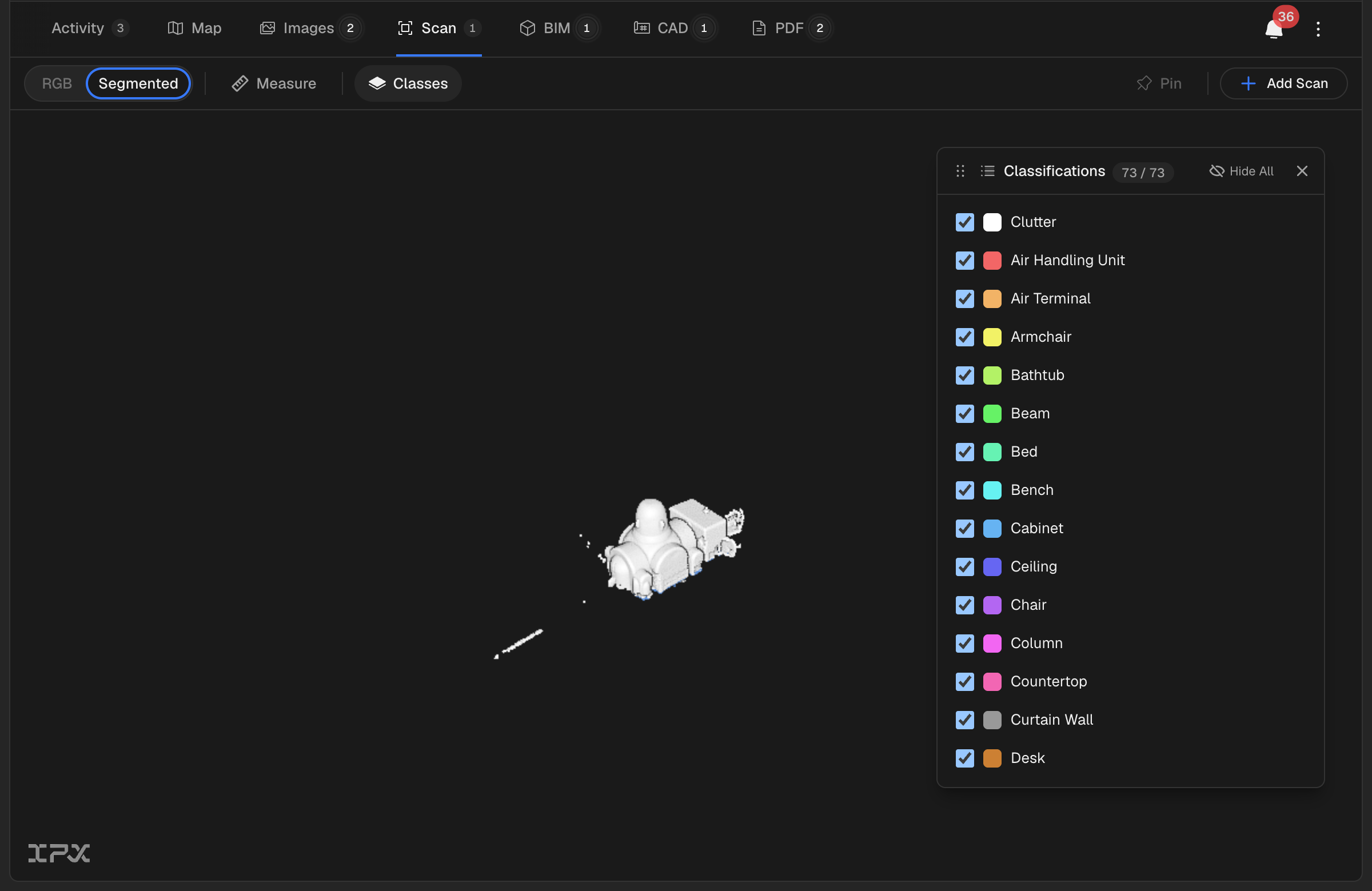 Explore in the Scan viewer